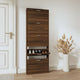 Armoire à chaussures Vidaxl 59x17x169 cm Couleur de chêne marron en bois transformé