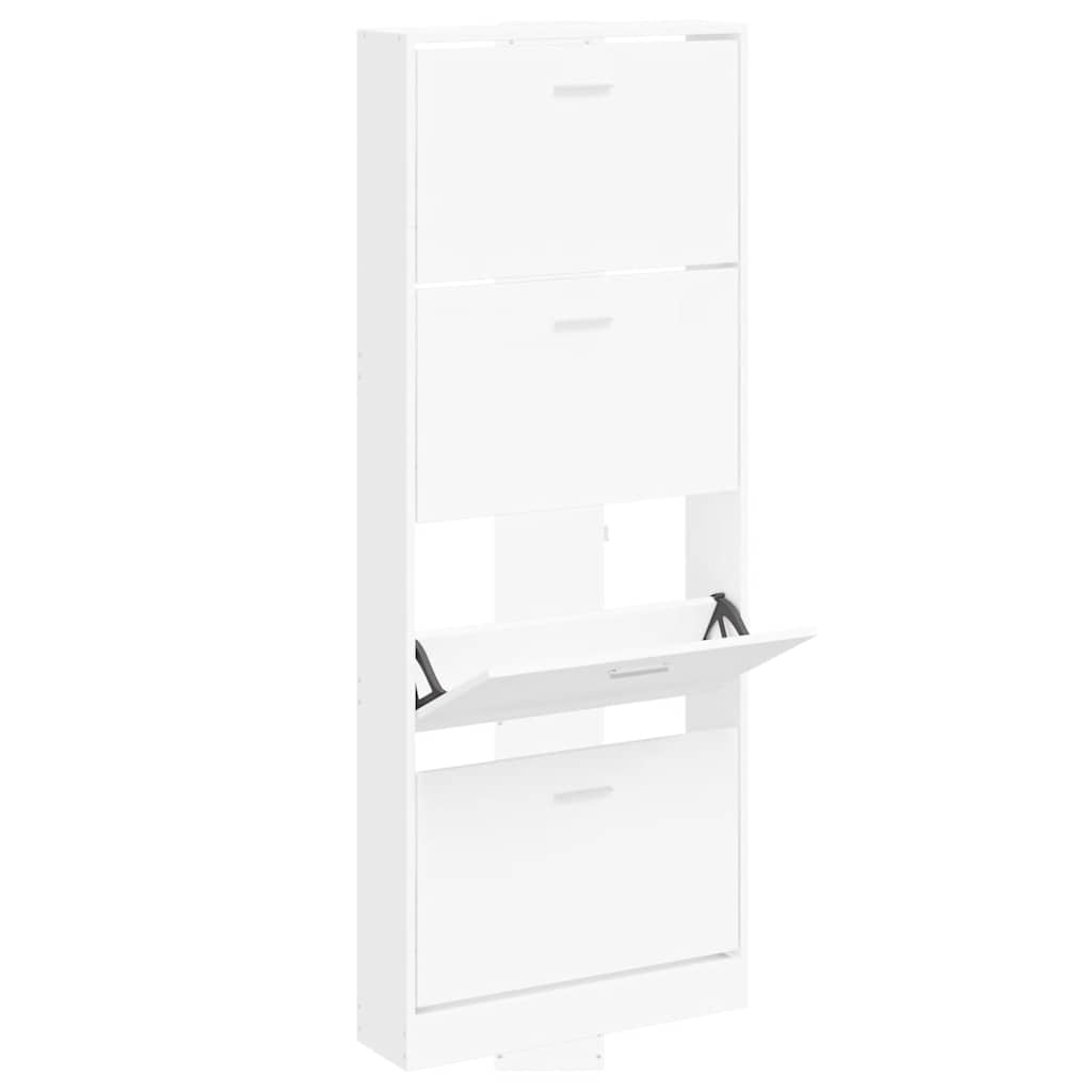 Armoire à chaussures Vidaxl 59x17x150 cm Bois de bois transformé