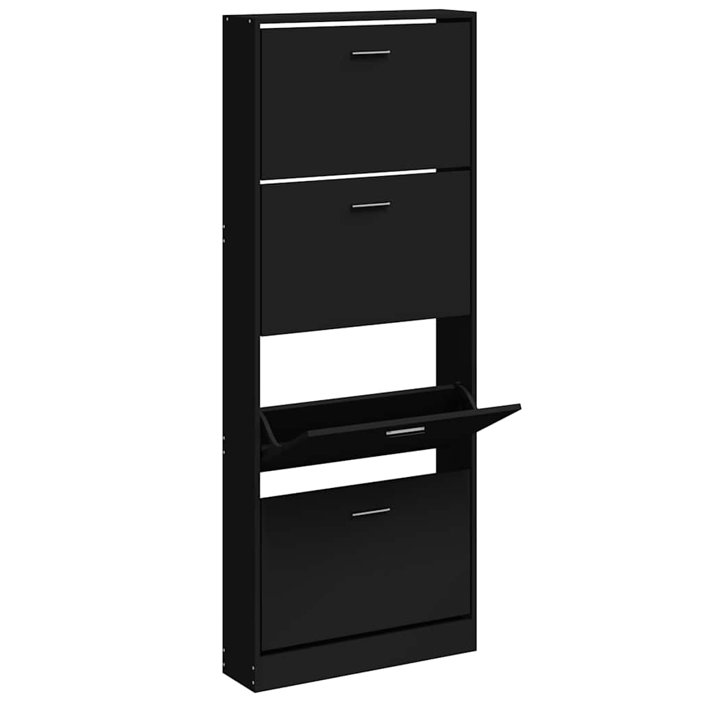 Armoire à chaussures Vidaxl 59x17x150 cm Bois de bois de propriété