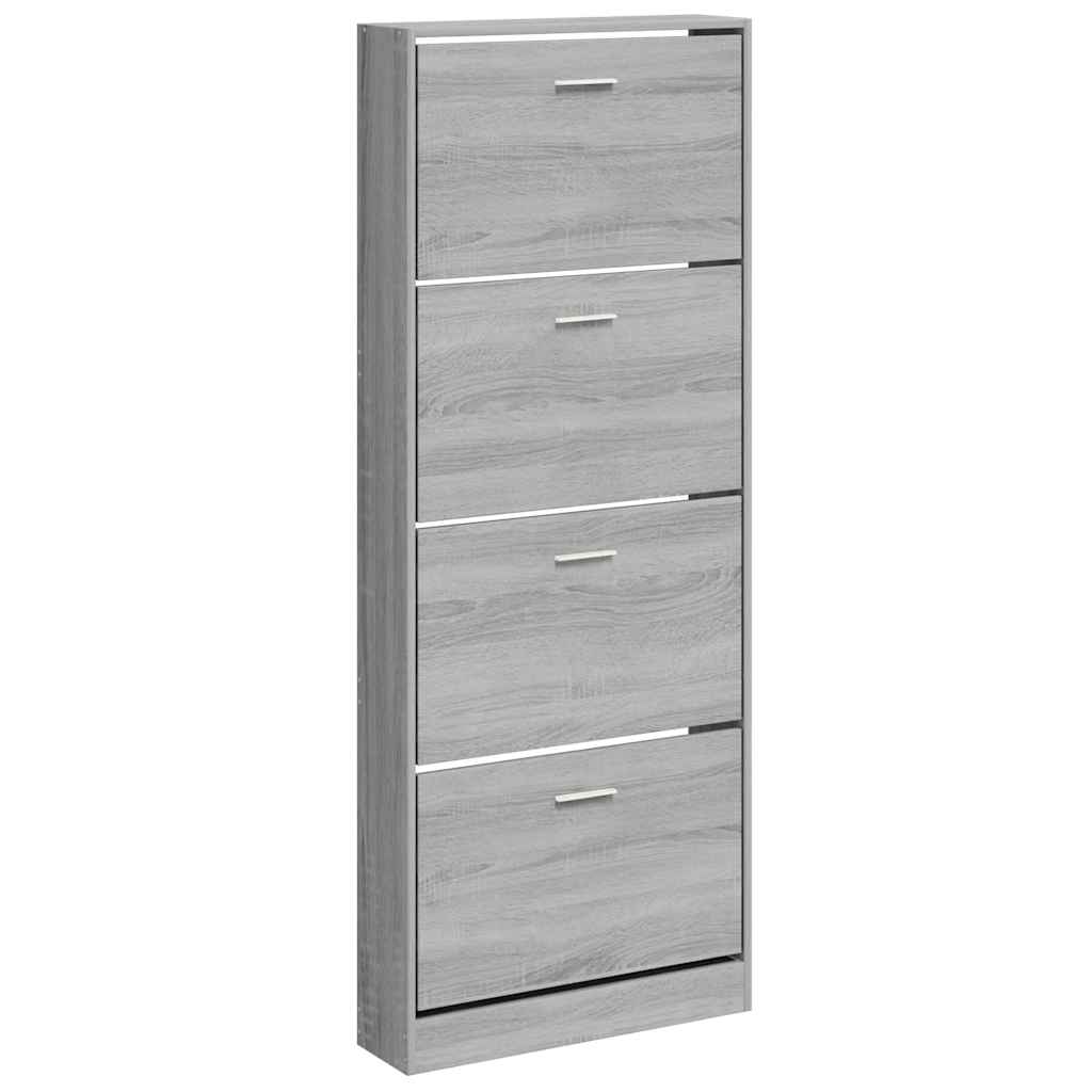 Armoire à chaussures Vidaxl 59x17x150 cm en bois de bois de bois sonoma
