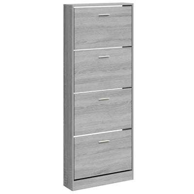 Armoire à chaussures Vidaxl 59x17x150 cm en bois de bois de bois sonoma