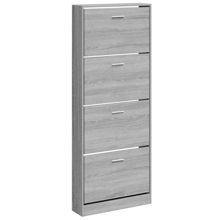 Armoire à chaussures Vidaxl 59x17x150 cm en bois de bois de bois sonoma