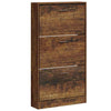 Armoire à chaussures Vidaxl 59x17x108 cm en bois de bois de chêne fumé coloré