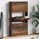 Armoire à chaussures Vidaxl 59x17x108 cm en bois de bois de chêne fumé coloré