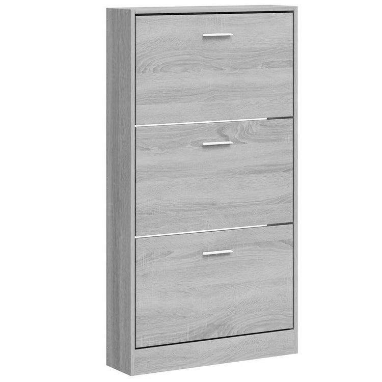 Armoire à chaussures vidaxl 59x17x108 cm en bois de bois de bois sonoma