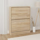 Armoire à chaussures Vidaxl 59x17x81 cm chêne en bois transformé -colore