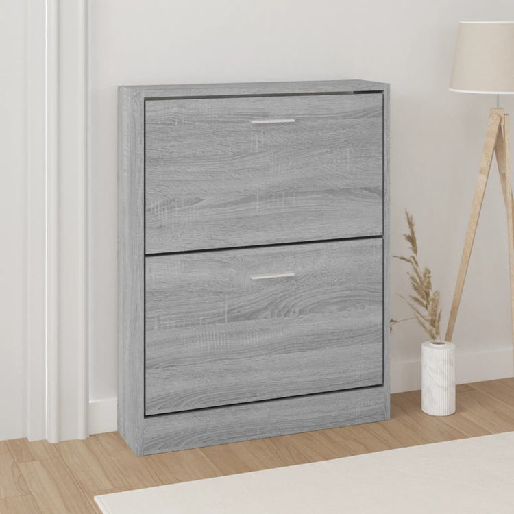 Armoire à chaussures Vidaxl 59x17x81 cm en bois de bois de bois sonoma