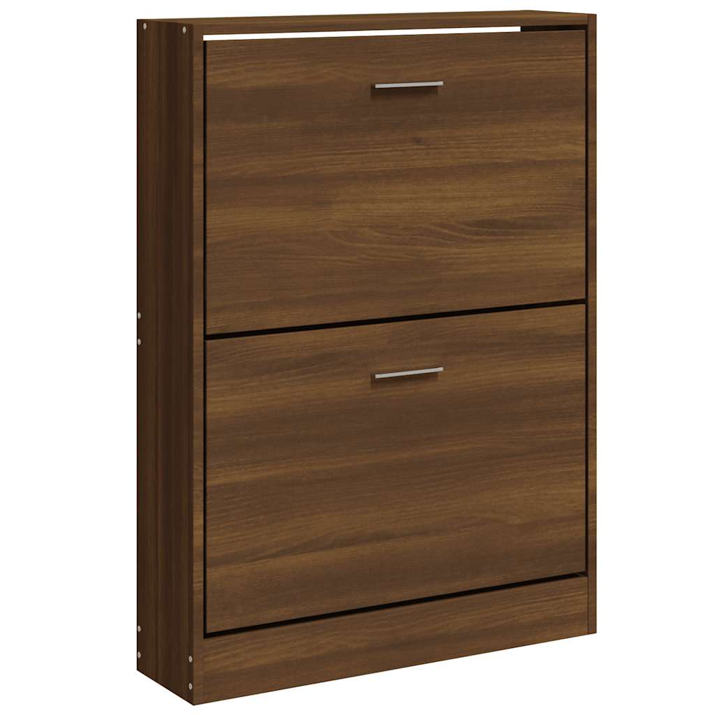 Armoire à chaussures Vidaxl 59x17x81 cm Couleur de chêne brun coupé en bois coupé
