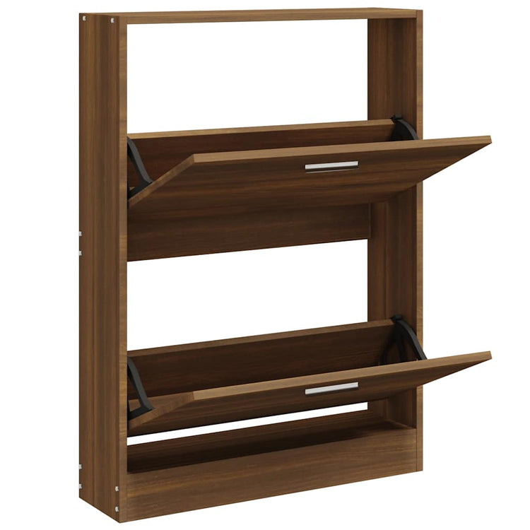 Armoire à chaussures Vidaxl 59x17x81 cm Couleur de chêne brun coupé en bois coupé