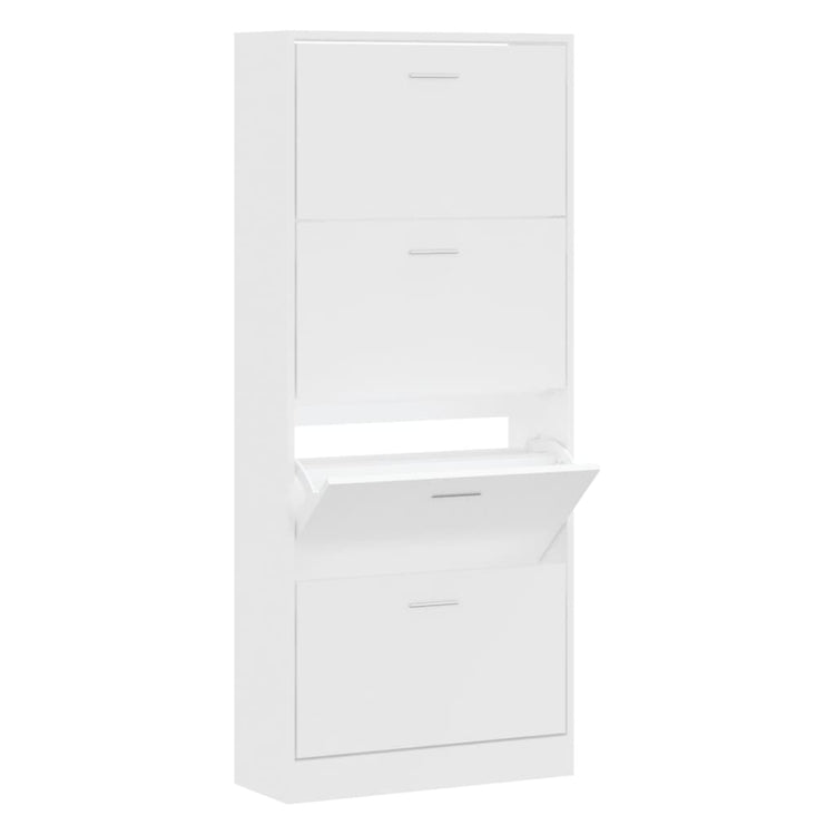 Armoire à chaussures Vidaxl 63x24x147 cm Bois de bois transformé