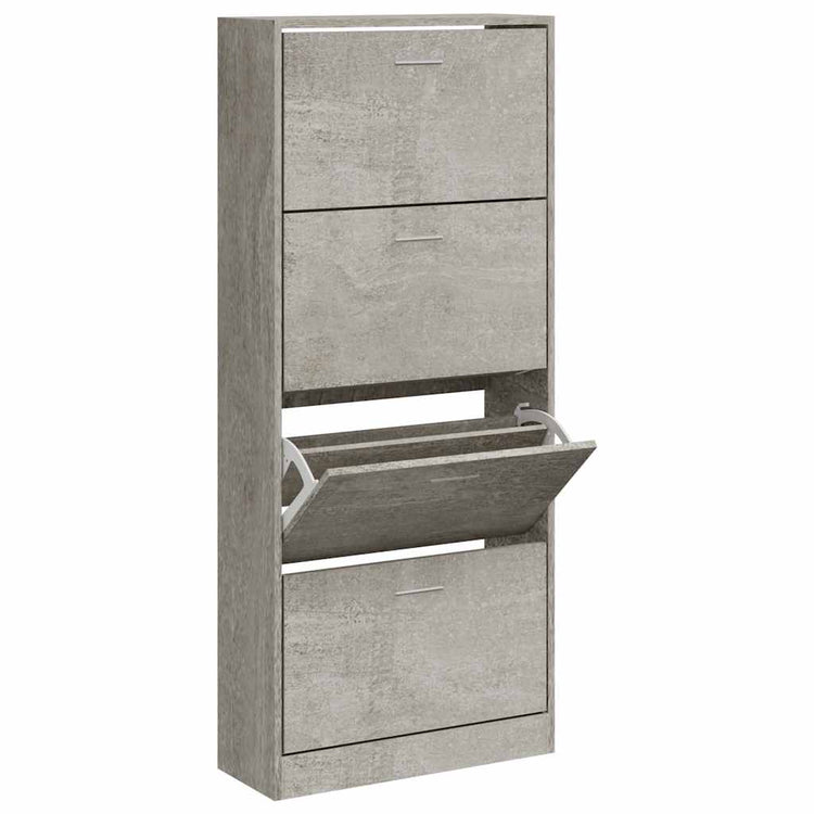 Armoire à chaussures Vidaxl 63x24x147 cm Prix de béton en bois transformé