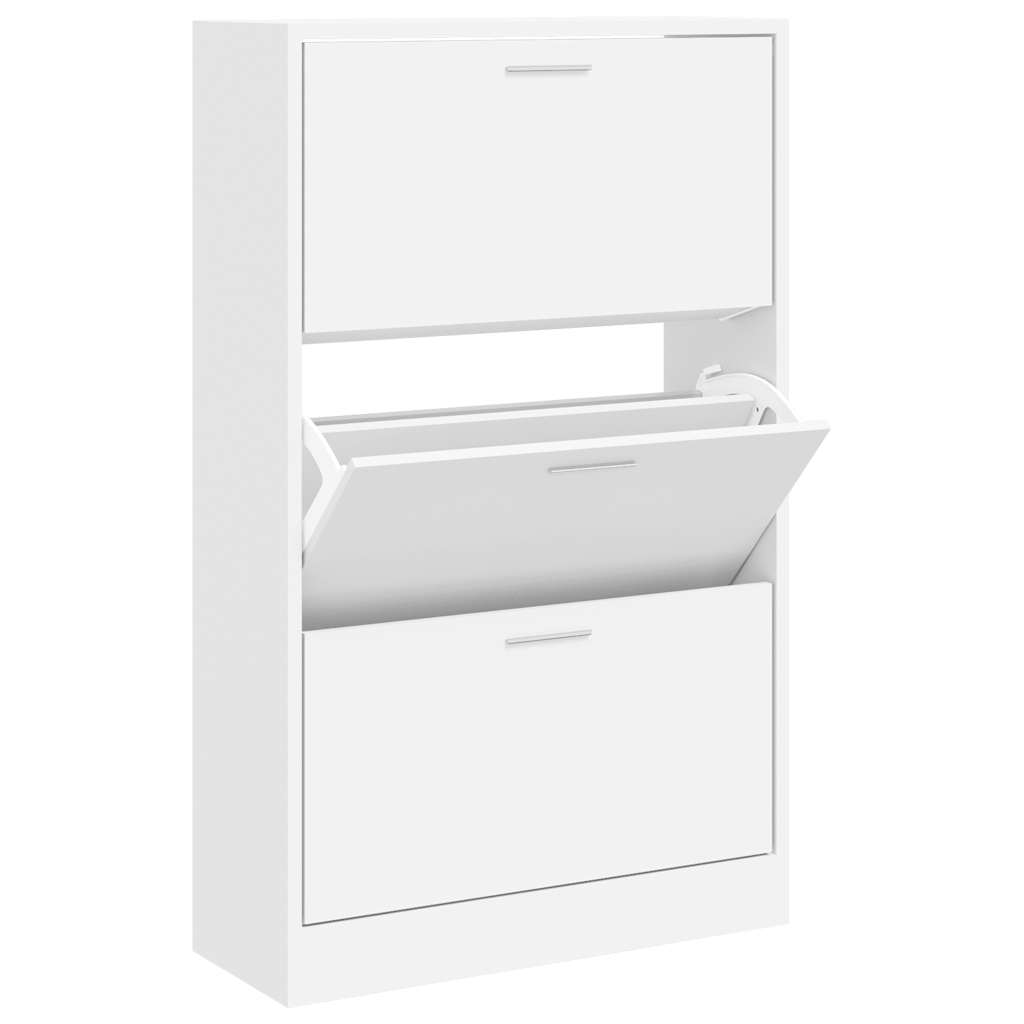 Armoire à chaussures Vidaxl 63x24x103 cm Bois de bois transformé
