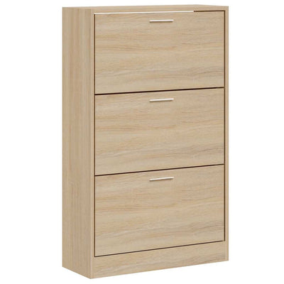 Armoire à chaussures vidaxl 63x24x103 cm en bois de bois de chêne sonoma coloré