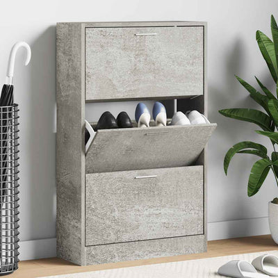 Armoire à chaussures Vidaxl 63x24x103 cm Prix en béton en bois transformé