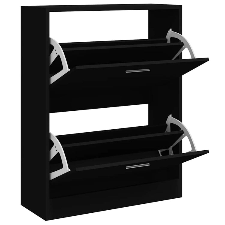 Armoire à chaussures Vidaxl 63x24x81 cm Bois de bois de propriété