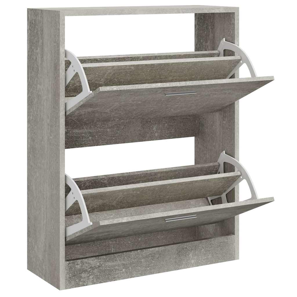 Armoire à chaussures Vidaxl 63x24x81 cm Prix de béton en bois transformé