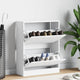 Armoire à chaussures vidaxl 63x24x81 cm en bois de bois haut blanc