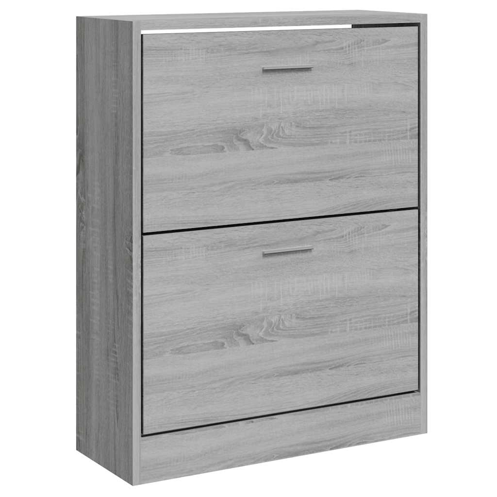 Armoire à chaussures vidaxl 63x24x81 cm en bois de bois de bois sonoma