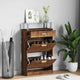 Armoire à chaussures vidaxl 63x24x104 cm en bois transformé en bois de chêne fumé coloré