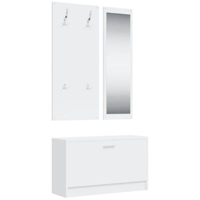 Ensemble d'armoires à chaussures Vidaxl 3-en-1 en bois blanc