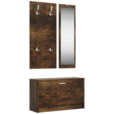 Ensemble d'armoire à chaussures Vidaxl 3-en-1 en bois édité sonoma colored