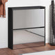 Armoire à chaussures Vidaxl avec miroir 2 couches 63x17x67 cm noir