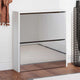 Armoire à chaussures Vidaxl avec miroir 2 couches 63x17x67 cm de haut blanc