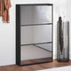 Armoire à chaussures Vidaxl avec miroir à 3 couches 63x17x102.5 cm noir