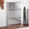 Armoire à chaussures Vidaxl avec miroir 3 couches 63x17x102.5 cm Prix de béton