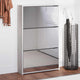 Armoire à chaussures Vidaxl avec miroir 3 couches 63x17x102.5 cm Prix de béton