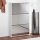 Armoire à chaussures Vidaxl avec miroir à 3 couches 63x17x102,5 cm de haut blanc