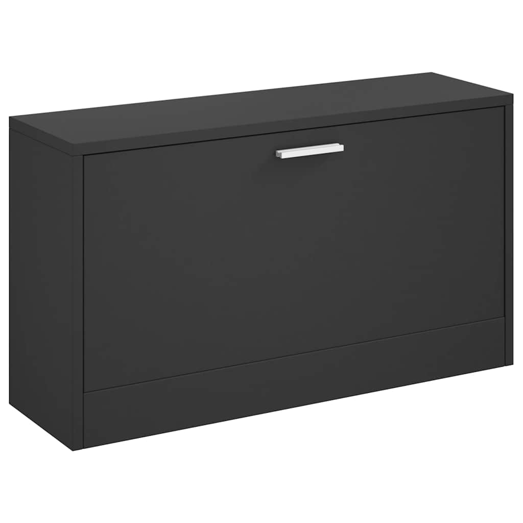 Canapé de chaussure vidaxl 80x24x45 cm en bois transformé noir