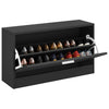 Canapé de chaussure vidaxl 80x24x45 cm en bois transformé noir