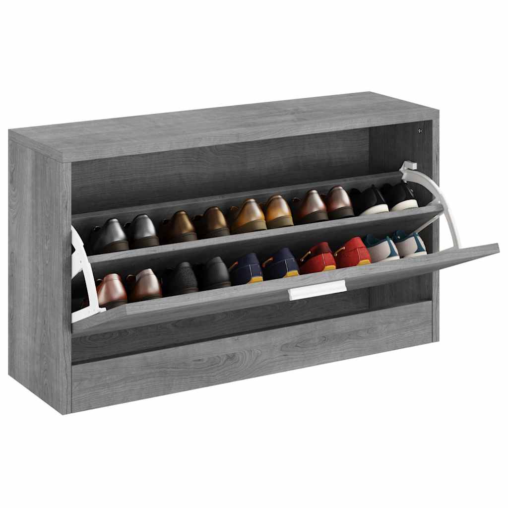Canapé de chaussure vidaxl 80x24x45 cm en bois de bois de bois de chêne sonoma