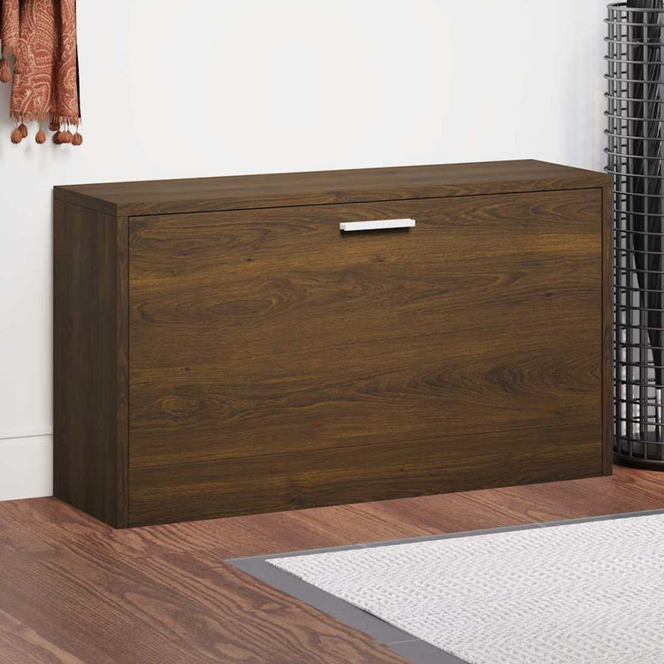 Canapé de chaussure Vidaxl 80x24x45 cm Couleur de chêne marron en bois transformé