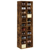 Armoire à chaussures Vidaxl 54x34x183 cm en bois de bois de bois fumé coloré