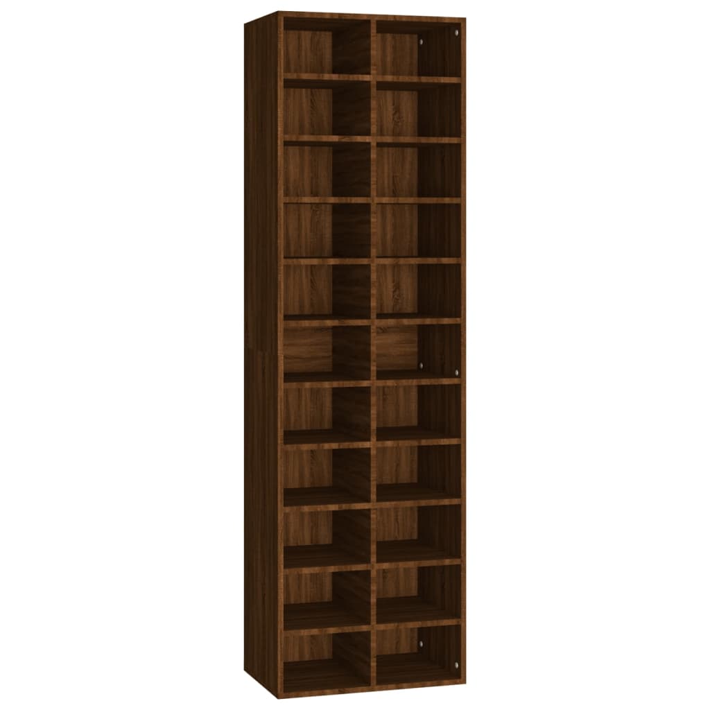 Armoire à chaussures Vidaxl 54x34x183 cm Couleur de chêne marron coupé