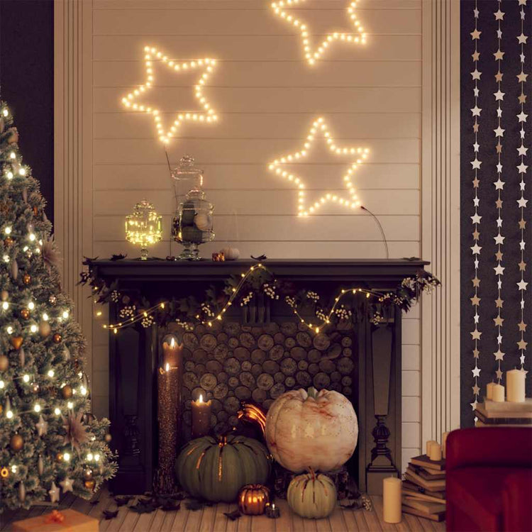 Étoile de figure de Noël Vidaxl avec 48 LED blancs chauds 56 cm