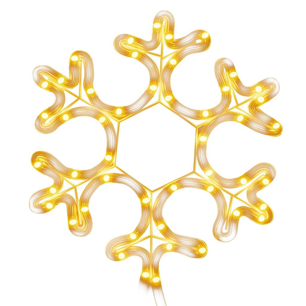 Vidaxl Christmas Figure Flake de neige avec 48 LED-Blancs chauds 27x27 cm