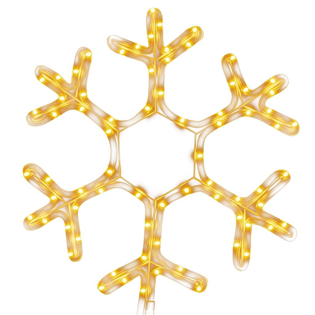 Vidaxl Christmas Figure Flake de neige avec 72 LED-Blancs chauds 38x37 cm