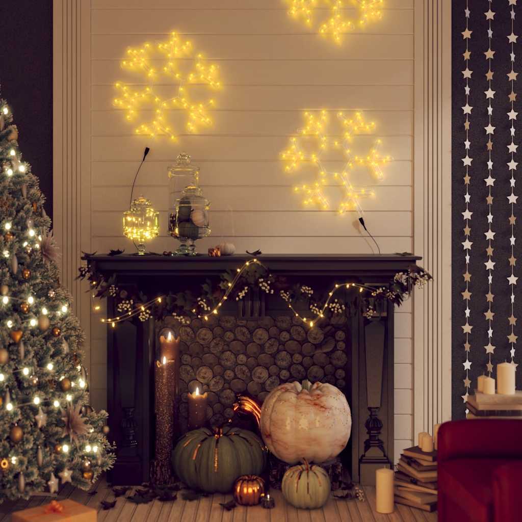 Vidaxl Christmas Figure Flake de neige avec 72 LED-Blancs chauds 38x37 cm