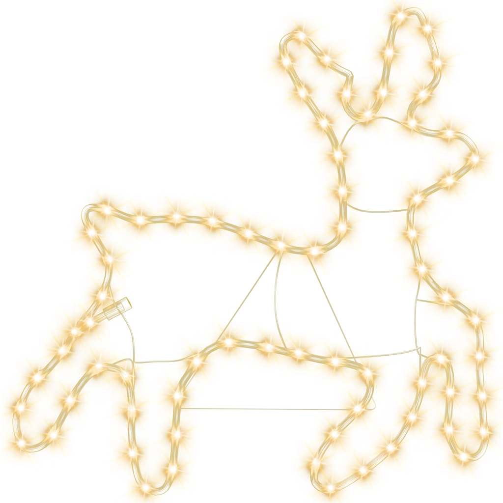 Vidaxl Christmas Figure Rendeer avec 72 LED blancs chauds 57x55x4,5 cm