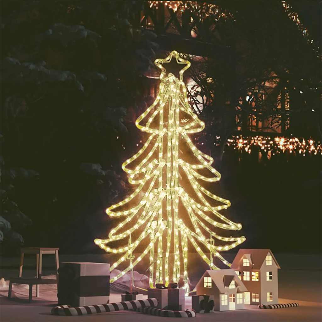 Vidaxl Christmas Figure Tree de Noël avec des LED blancs chauds 87x87x93 cm