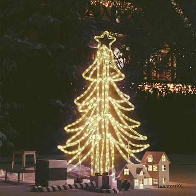 Vidaxl Christmas Figure Tree de Noël avec des LED blancs chauds 87x87x93 cm