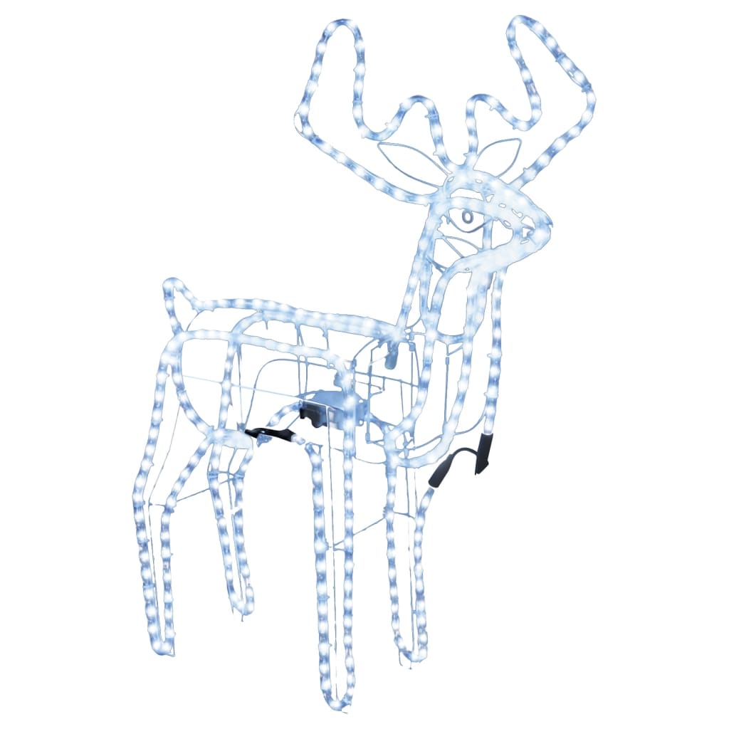 Vidaxl Christmas Figure Rendeer avec tasse mobile de blanc froid 76x42x87 cm