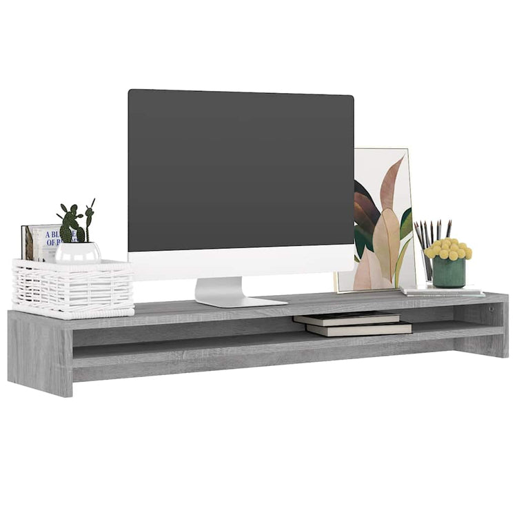 Vidaxl Monitor Standard 100x24x13 cm Processus en bois Grey Sonoma Oak