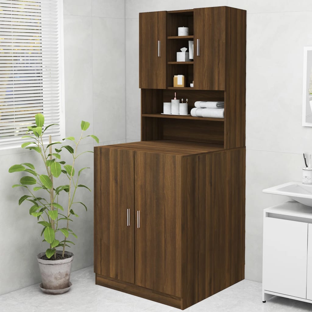 Vidaxl Washing Machine Counboard 70.5x25.5x90 cm Couleur de chêne marron
