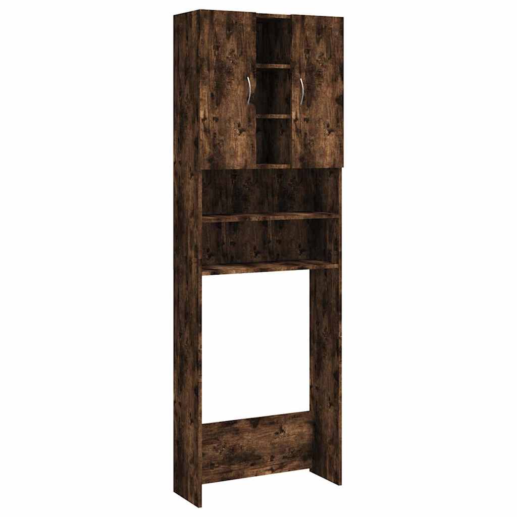 Armoire de machine à laver Vidaxl 64x25.5x190 cm coloré en chêne fumé