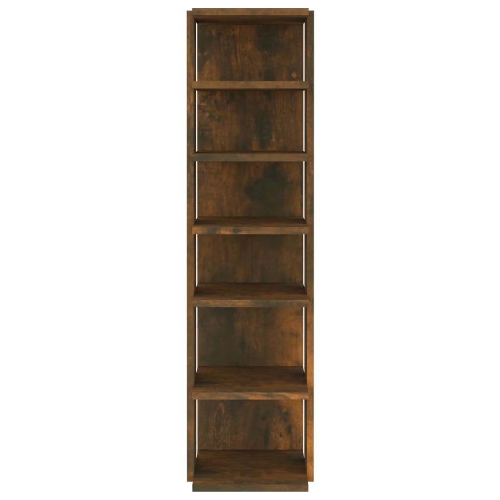 Rack à chaussures Vidaxl 27.5x27x102 cm Couleur de chêne fumé en bois transformé