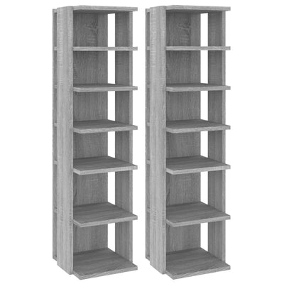 Racks de chaussures Vidaxl 2 PCS 27.5x27x102 cm Bois de bois de bois sonoma
